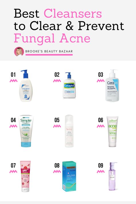 Best Cleansers For Acne, Tiny Forehead, Get Rid Of Fungal Acne, Best Acne Cleanser, Forehead Bumps, Best Cleansers, Fungal Acne, Forehead Acne, Pimples Under The Skin