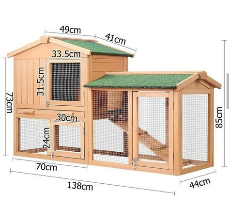 Rabbit Cages Outdoor, Reban Ayam, Guinea Pig House, Diy Chicken Coop Plans, Pig House, Outdoor Play Areas, Coop Design, Chicken Coop Designs, Rabbit Hutch