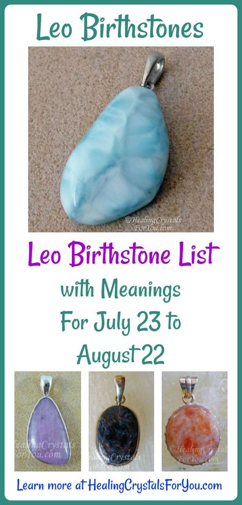 Discover the Leo Birthstone meanings. Look at the Leo birthstone list, and read the meanings of the stones that benefit the Leo person. August Stones And Crystals, Leo Stones And Crystals, Leo Gemstones, Leo Crystals, Crystals For Leo, August Stone, Birthstones Meanings, Leo Birthstone, Healing Crystals For You