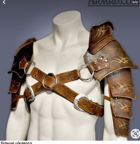 Shoulder Armour, Costume Armour, Armor Ideas, Armor Clothing, Larp Costume, Shoulder Armor, Leather Armor, Knight Armor, Medieval Armor