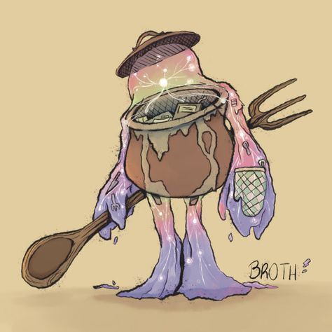 Tavern Keeper Plasmoid npc design - "Broth has a taste for adventure (literally)" Tavern Keeper Fantasy Art, Dnd Tavern Keeper, Plasmoid Dnd Art, Tavern Keeper, Dnd Pirates, Art Core, Dnd Mini, Dnd Oc, Cool Character Art