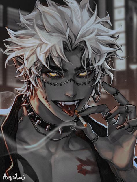 X Anime Monsters, Roleplay Characters, Boy Drawing, Hottest Anime Characters, Dark Anime Guys, I Accidentally, Demon Art, Beautiful Dark Art, Character Design Male