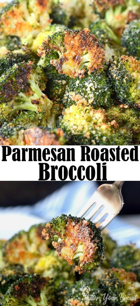 Parmesan Roasted Broccoli is the perfect roasted vegetable. The Parmesan and bread crumbs gives it the best crunchy texture. #roastedbroccoli #roastedvegetables #veggiesidedish Parmesan Roasted Broccoli, Roasted Broccoli Recipe, Parmesan Broccoli, Roasted Vegetable Recipes, Diner Recept, Broccoli Recipe, Roasted Vegetable, Roasted Broccoli, Veggie Side Dishes