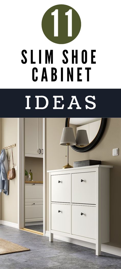 11 slim shoe cabinet ideas hallway Small Shoe Cupboard Ideas, Slim Shoe Cabinet Entryway, Shoe Cabinet Storage Ideas, Shoe Cabinet Hallway, Shoe Storage Hallway, Shoe Cabinet Ideas, Hallway Styling, Narrow Foyer, Cabinet Storage Ideas