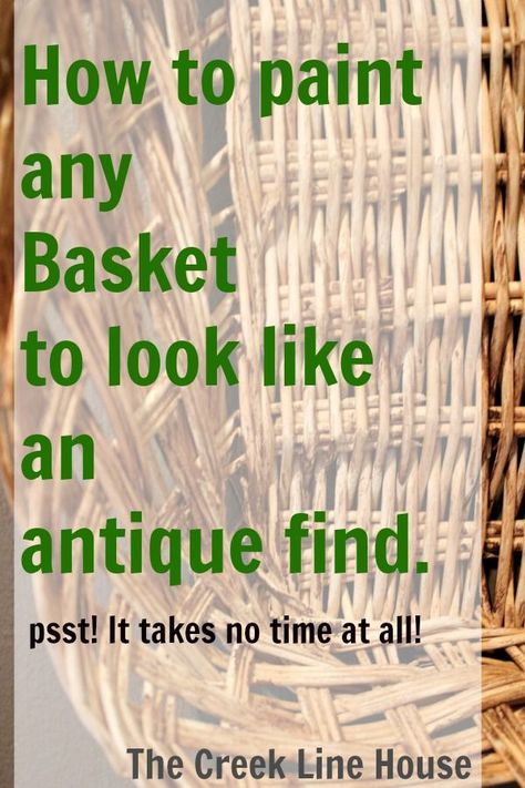 Primitive Crafts, Wicker Basket, Redo Furniture, Painting Tips, Body Hair, Baskets On Wall, Primitive Decorating, Diy Projects To Try, How To Paint