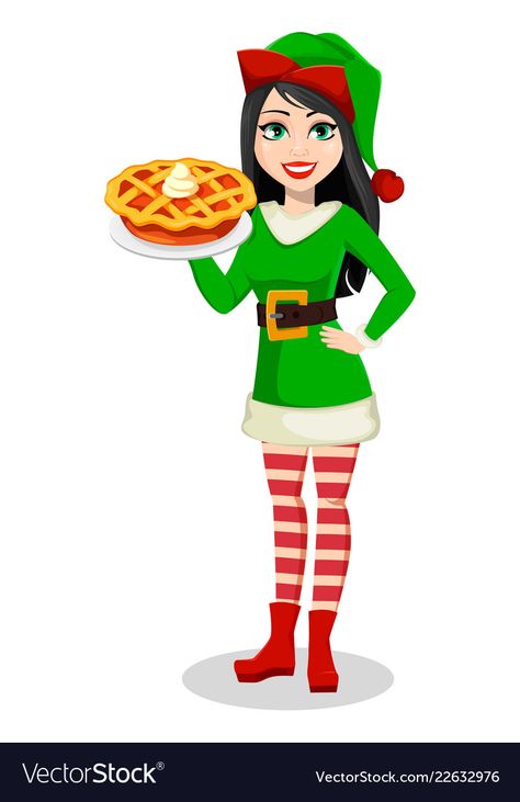 Santa Helper, Sweet Pie, Merry Christmas And Happy New Year, Single Image, Cartoon Character, Beautiful Woman, Cartoon Characters, Ronald Mcdonald, Png Images