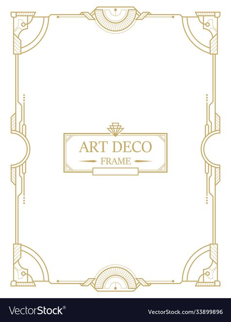 Art Deco Photo Frame, Art Deco Border Design, Art Deco Layout, Art Deco Frames Border, Modern Art Deco Design, Art Deco Border, Art Deco Frames, Art Deco Borders, Art Deco Motifs