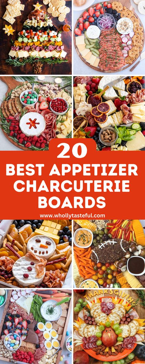 🧀✨ 20 Appetizer Charcuterie Board Ideas to impress your guests! Perfect for any gathering, these creative boards are loaded with cheeses, meats, fruits, and more. Easy, beautiful, and totally customizable! 🍇🥖 Get inspired and create your own masterpiece! Charcuterie Board Ideas Not Cheese, Heavy Appetizer Charcuterie Board, Charcuterie Board Organization, Easy Fruit And Cheese Charcuterie Board, Untraditional Charcuterie Board, Chuctory Board, The Best Charcuterie Board Ideas, Snack Board Party Ideas, Charcuterie Taco Board Ideas