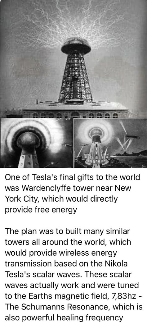 Scalar waves towers for public free energy, by Nikola Tesla Scalar Waves, Nikola Tesla Free Energy, Wardenclyffe Tower, Tesla Free Energy, Tesla Quotes, Scalar Energy, Finals Gift, Earth's Magnetic Field, Dark Fantasy Artwork