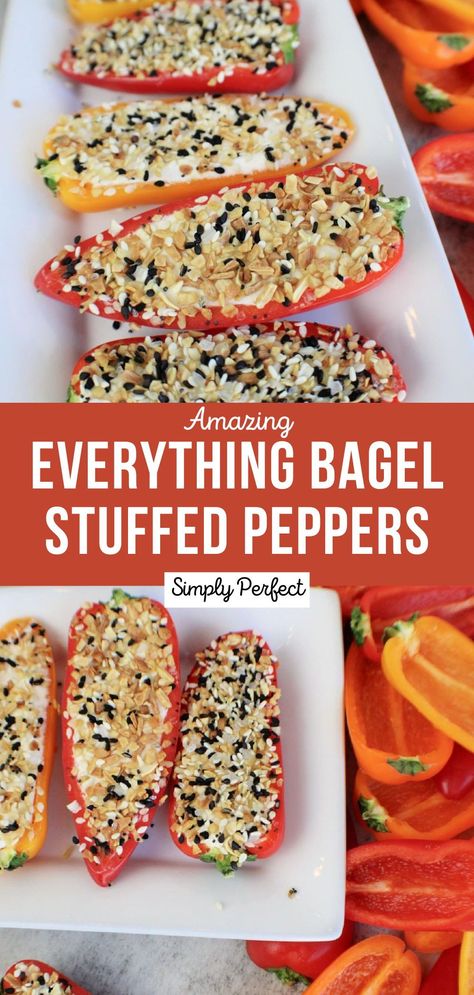 Everything Bagel Stuffed Peppers, Cucumber Cream Cheese And Everything Bagel Seasoning, Recipe With Everything Bagel Seasoning, Everything Bagel Stuffed Mini Peppers, Everything Bagel Bell Pepper, Peppers With Cream Cheese And Everything Bagel Seasoning, Everything Bagel Seasoning Recipes Keto, Bell Pepper And Cream Cheese, Everything Bagel Peppers