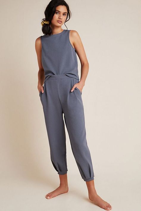 Loungewear Outfits, Comfy Pants, Night Looks, Lounge Pants, Outfits Casuales, Leisure Wear, Crop Tank, Anthropologie, Summer Fashion