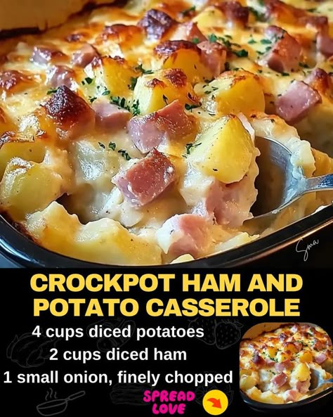 Crockpot Ham and Potato Casserole Recipes With Diced Ham, Lower Blood Pressure Recipes, Ham Casseroles, Leftover Ham Recipes Crockpot, Recipes Using Ham, Crockpot Ham And Potatoes, Ham And Potatoes, Blood Pressure Recipes, Ham Recipes Crockpot