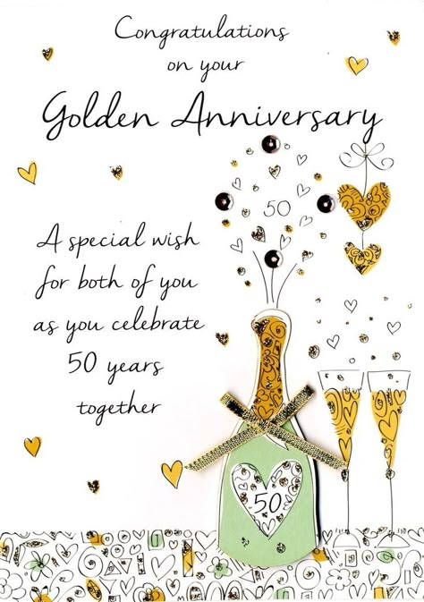 50th Golden Anniversary Greeting Card Second Nature Just To Say Cards 50th Anniversary Wishes, 50th Wedding Anniversary Wishes, 50th Anniversary Quotes, Anniversary Card Messages, Happy Wedding Anniversary Cards, Anniversary Wishes For Friends, Golden Wedding Anniversary Card, Wedding Anniversary Greetings, Wedding Anniversary Message