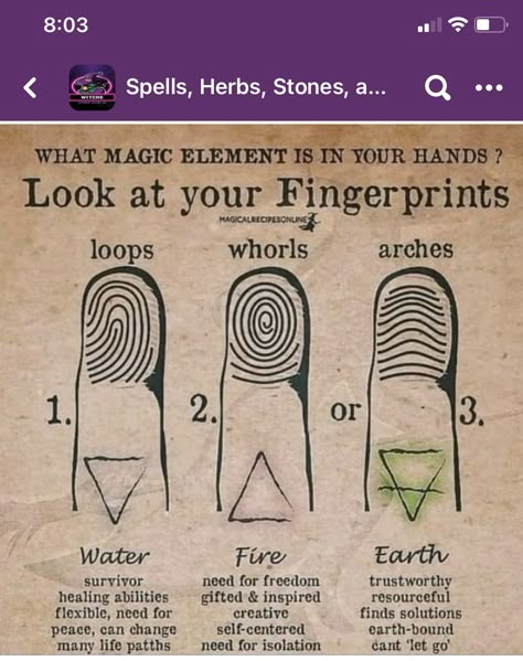 Types Of Fingerprints, Magical Recipes, Palmistry Reading, Sigil Tattoo, Spiritual Psychology, Magic Spell Book, Witch Spirituality, Tattoos Geometric, Wiccan Spell Book