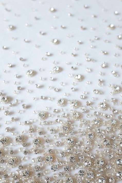 Buy Beaded Tulle Shimmering Crystals on a Champagne Tulle Online in India - Etsy Tulle Aesthetic, White Pearl Background, Bridal Background, Crystals Background, Bead Wallpaper, Beads Wallpaper, Beads Background, Beads Aesthetic, Crystal Fabric