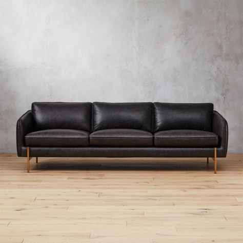 Black leather sofa decor