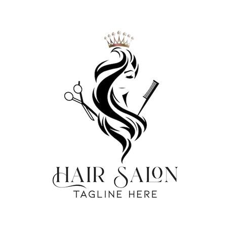 Hairdressing Logos Design, Logo Hair Keratin, Logo Design For Hair Salon, Hairdressing Logo Ideas, Hair And Beauty Salon Logo, Logo Design Hair Salon, Hair Saloon Graphic Designs, Saloon Logo Ideas, Salon Logos Design