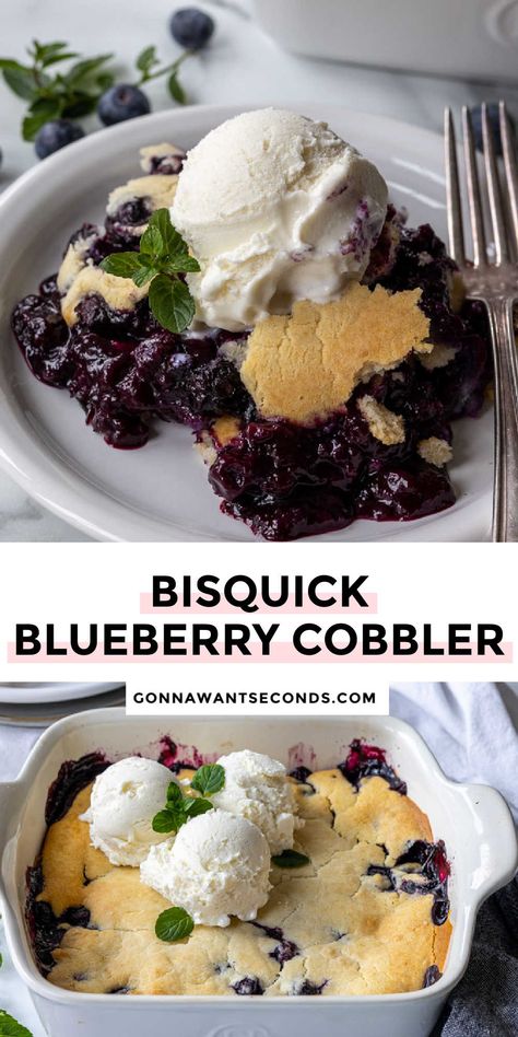 Bisquick Blueberry Cobbler Blueberry Cobbler Bisquick, Bisquick Blueberry Cobbler, Bisquick Cobbler, Cobbler With Bisquick, Easy Blueberry Desserts, Easy Cobbler, Blueberry Cobbler Recipe, Easy Blueberry Cobbler, Berry Cobbler Recipes