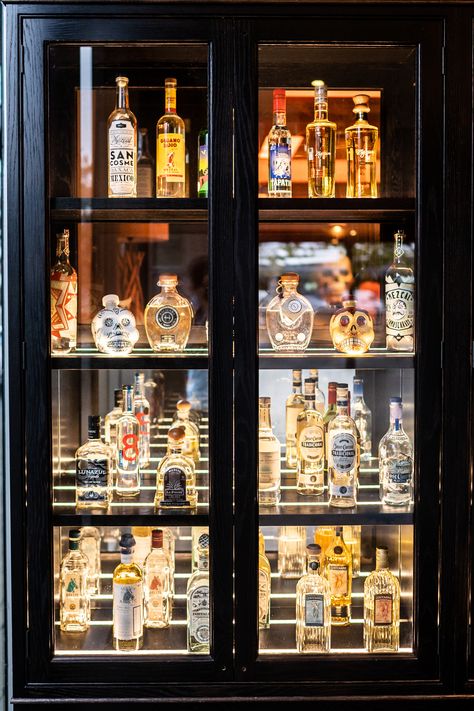 Saturday night..... Which one? 😍  Over 60 Different Tequilas to Choose From!!⁠ ⁠ Tequila Cabinet, House In Korea, Tequila Bar, Home Wine Cellars, Home Bar Ideas, Wine Display, Wine Cellars, Bar Ideas, Wine Cellar