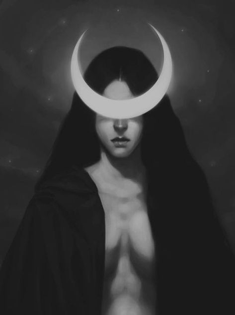 Dark Forest, Dark Art, Dark Fantasy, Crescent, Art Inspo, Fantasy Art, A Woman, Witch, Art Inspiration