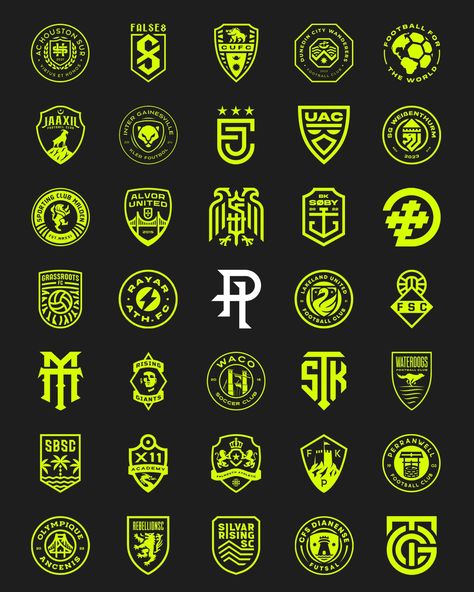 Logo Design For Football Team, The Logo Design, Football Logos Design Ideas, Soccer Crest Design, Football Crest Design, Sports Badge Design, Sports Team Logos Design, Team Logos Design, Football Club Logo Design Ideas