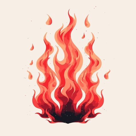 Vector flame illustrations for modern de... | Premium Vector #Freepik #vector #white-background #fire #abstract-art #digital-art Fire Graphic Design Illustration, Flame Design Art, Fire Graphic Design Poster, Flame Illustration Design, Fire Abstract Art, Fire Illustration Art, Fire Background Drawing, Fire Element Art, Fire Poster Design