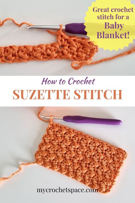 Suzette Stitch Crochet Tutorial Suzette Stitch Crochet, Crochet Suzette Stitch, Crochet Math, Advanced Crochet Stitches, Slip Stitch Crochet, Crochet Hot Pads, Advanced Crochet, Easy Crochet Hat, Crochet Stitches For Blankets