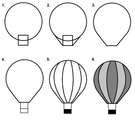 Hot Air Balloon step-by-step tutorial. How To Draw Hot Air Balloon Step By Step, Easy Hot Air Balloon Drawing, Drawing Hot Air Balloons, How To Draw A Hot Air Balloon Easy, Hot Air Balloon Line Art, How To Draw Hot Air Balloon, Hot Air Balloon Drawing Simple, How To Draw A Balloon, Hot Air Balloon Doodle