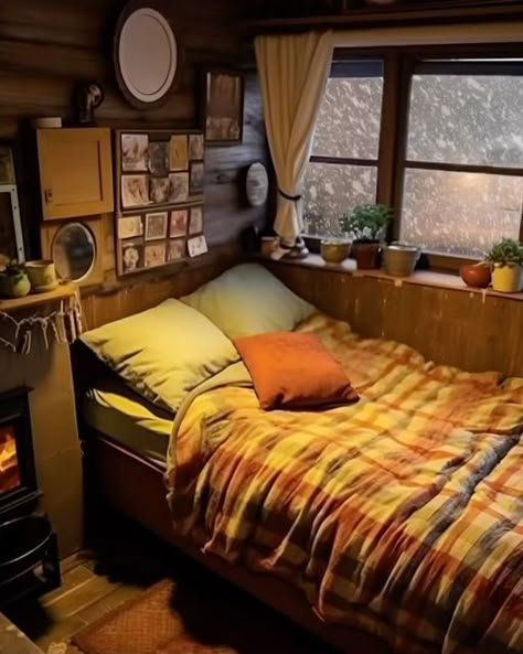 Cozy Cabin Bedrooms, Cozy Cabin Aesthetic, Cabin Room, Relax Nature, Snow Days, Christmas Town, Dreamy Room, November 30, Dream House Interior