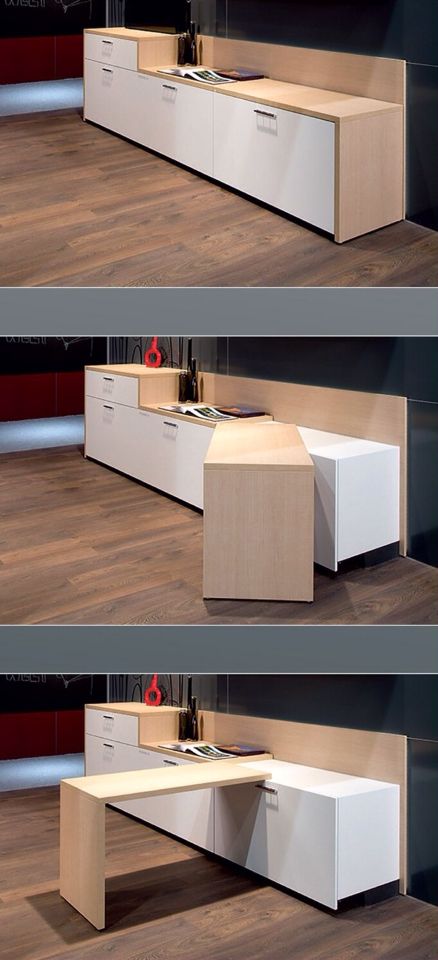 Smart idea! Kabinet Dapur, Compact Living, Counter Space, Space Saving Furniture, Design Case, Design Living, Small Apartments, Tiny Home, Kitchen Counter