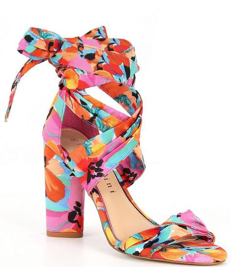 Hoco Heels, Rainbow Heels, Flower Heels, Colorful Heels, Fun Heels, Casual Preppy Outfits, Bridal Heels, Gianni Bini Shoes, Cute Heels