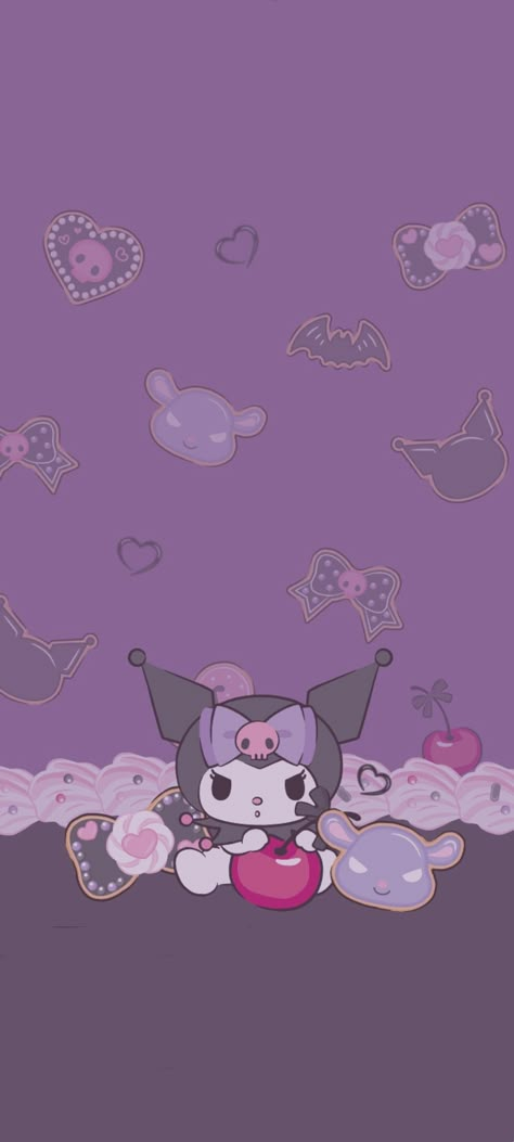 Kuromi Wallpaper, Walpapers Cute, Sanrio Wallpapers, Hello Kitty Wallpaper Hd, Kuromi Sanrio, Walpaper Hello Kitty, Goth Wallpaper, Iphone Wallpaper Hipster, Iphone Wallpaper Kawaii