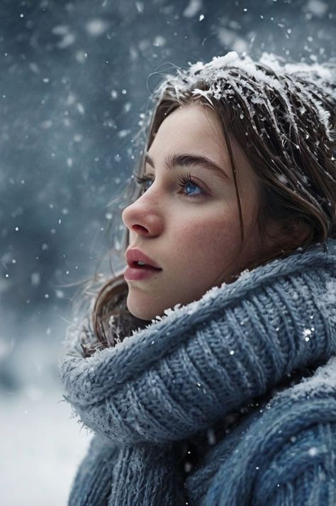 Winter Women Photography, Photography Poses Snow, Creative Winter Photoshoot, Winter Portraits Woman, Snow Portrait Photography, Winter Senior Pictures Outfits, Winter Shoot Ideas, Winter Portraits Photography, Snow Portraits