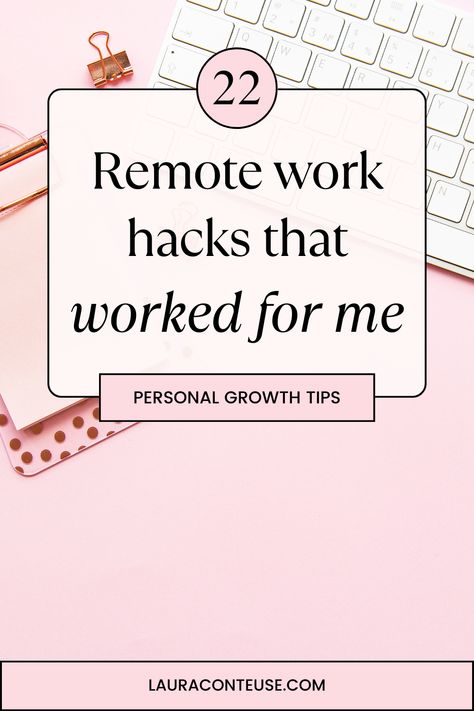 The Best Remote Work Hacks That Worked For Me Staying Productive Working From Home, Remote Job Office Ideas, Work Productivity Hacks, Remote Work Tips, Wfh Productivity Tips, Working Remotely Tips, Wfh Hacks, Remote Work Aesthetic, Work From Bed