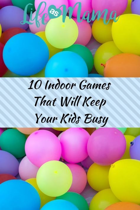 Whether the weather or an illness has you stuck inside, here are a few suggestions for indoor games to keep those antsy kiddos out of your hair! #LifeAsMama #Indoorgames #gamesforkids Party Games For Kids Birthday, Indoor Party Games For Kids, Toddler Birthday Games, Games To Play Inside, Indoor Party Games, Fun Rainy Day Activities, Games Indoor, Indoor Birthday Parties, Birthday Games For Kids