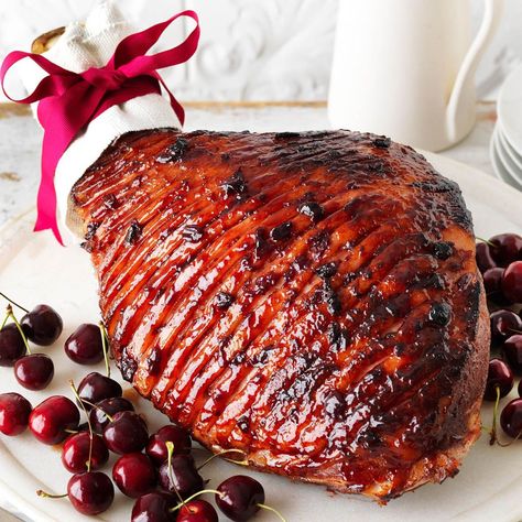 Cherry, Mustard and Balsamic Glazed Leg of Ham Chicken Liver Mousse, Mustard Recipe, Chicken Liver Pate, Christmas Ham, Pavlova Recipe, Cooking Chocolate, Ham Glaze, Turkey Dinner, Chicken Livers