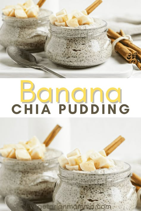 Banana Chia Seed Pudding, Pudding Recipes Healthy, Chia Pudding Recipes Healthy, Banana Chia Pudding, Chia Recipes, Vegan Pudding, Healthy Foods To Make, Chia Recipe, Baking Powder Uses