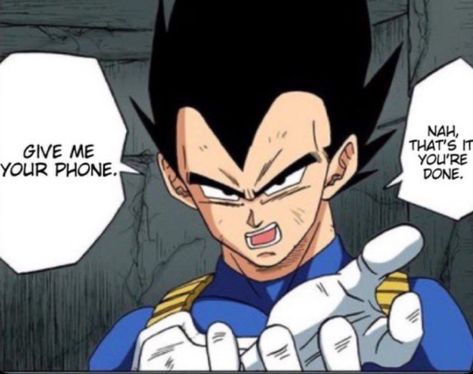 Facepalm Meme, Give Me Your Phone, Dbz Funny, Dbz Oc, Dbz Memes, Nuh Uh, Dragon Ball Image, Anime Dragon Ball Goku, Goofy Pictures