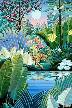 Jungle Art Tropical, Rainforest Art, Jungle Mural, Jungle Scene, Jungle Art, Art Tropical, Henri Rousseau, Tropical Art, Naive Art