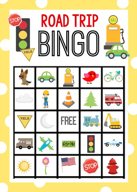 Anyone going on any really great trips this summer? Anyone packing a bunch of kids into the car to go on the trip and worried about keeping them entertained while you drive? I thought it would be f… Road Printable, Travelling Family, Auto Bingo, Car Bingo, Road Trip Printables, Travel Bingo, Road Trip Bingo, Bingo Games For Kids, Printable Road