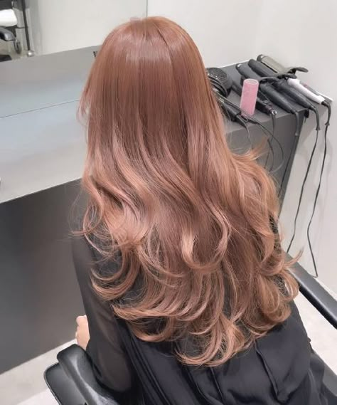 Light Brown Pink Hair, Ash Strawberry Blonde, Peach Brown Hair, Peach Blonde Hair, Pink Beige Hair, Brown Pink Hair, Low Maintenance Hair Color, Beige Hair Color, Rose Hair Color