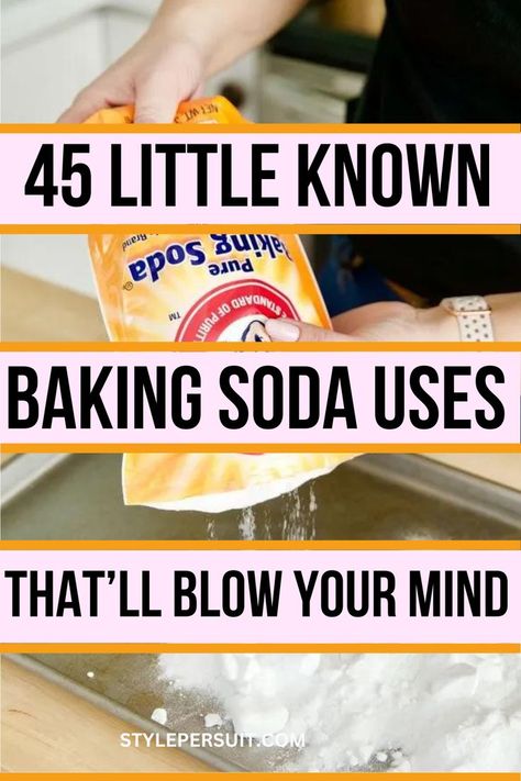 Baking soda, also known as sodium bicarbonate, is a versatile and affordable household staple with numerous practical uses beyond baking. From cleaning and deodorizing to personal care and gardening, this simple white powder can tackle a wide range of tasks effectively. Checkout the 45 ingenious ways to use baking soda around your home. Baking Soda Uses, Deodorizing, Big Pharma, Sodium Bicarbonate, Every Woman, Baking Soda, How To Use, Personal Care, Baking