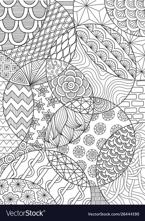 Drawing For Background, Zentangle Color, Paper Patterns Design, Stary Papier, Coloring Crafts, Adult Coloring Books Printables, Adult Colouring Printables, Abstract Coloring Pages, Line Art Drawing