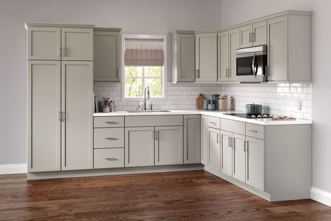 Light gray cabinets