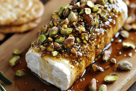 Goat Cheese Honey Fig Pistachio, Figs With Ricotta Pistachios And Honey, Goat Cheese With Pistachios And Honey, Goat Cheese Pistachio Honey, Figs Goat Cheese Honey, Goat Cheese Fig Jam, Goat Cheese Fig, Honey Appetizers, Pistachio Dip