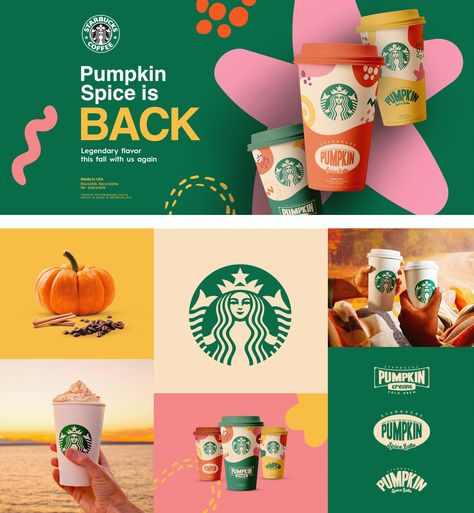 Starbucks Pumpkin Carving, Starbucks Pumpkin Spice, Starbucks Pumpkin, Pumpkin Carving Patterns, Product Branding, Starbucks Logo, Pumpkin Cream, Coffee Branding, Pumpkin Faces