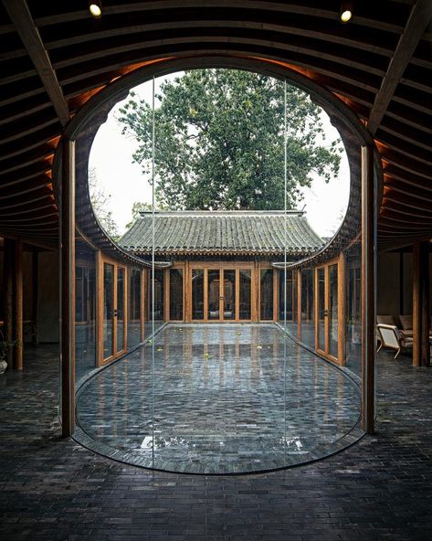 Archstudio redesign hutong into courtyard house | Wallpaper* Types Of Bricks, Modern Courtyard, Chinese House, Courtyard House Plans, Front Courtyard, Santiago Calatrava, Building Roof, Glass Brick, Zaha Hadid Architects