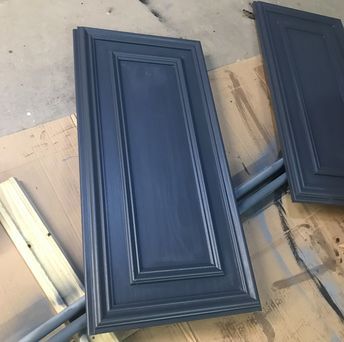 Moulding On Cabinets Diy, Add Moulding To Cabinets, Cabinet Trim Diy, Molding On Cabinet Doors, Diy Cabinet Molding, Applied Molding Cabinet Doors, Adding Molding To Cabinets, Diy Modern Cabinet Doors, Adding Trim To Cabinet Doors