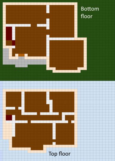 Minecraft House Two Floors, Minecraft House Measurements, Minecraft House With Dimensions, Cute Minecraft House Template, Minecraft House Layout With Numbers, Minecraft House Floor Plans Cottage, Mincraft Layout House, Mc House Layouts, Minecraft Floor Plans Houses