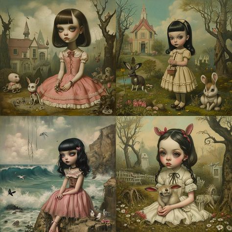 Mark Ryden Art, Surreal Animal Art, Pop Surrealism Lowbrow, Dark Surrealism, Mark Ryden, Party Video, Different Kinds Of Art, Doll Aesthetic, Paintings And Drawings